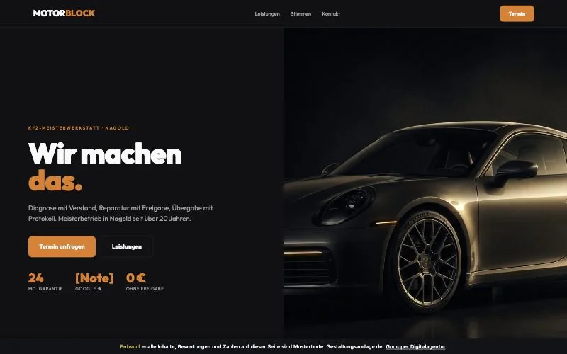 Vorschau des Entwurfs Motorblock